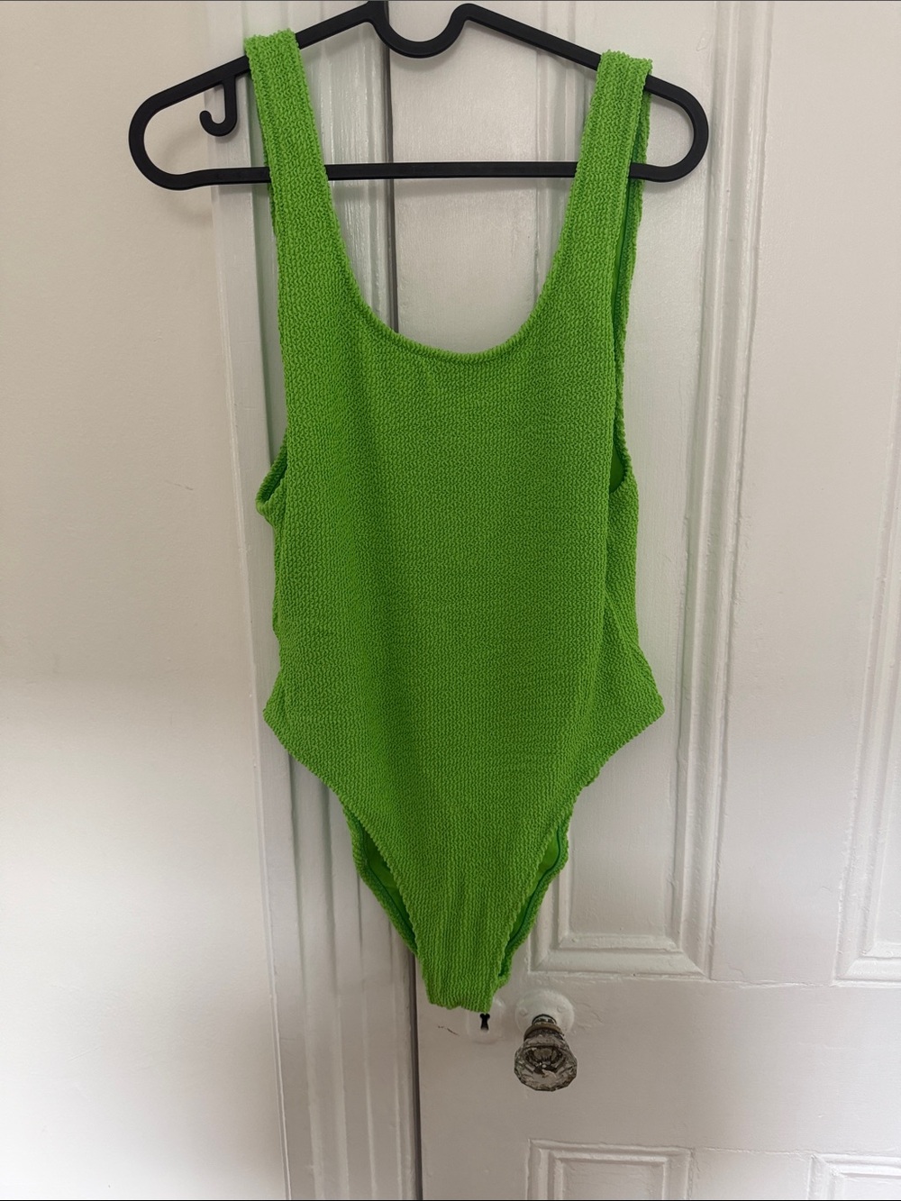 Green Textured One-Piece Swimsuit